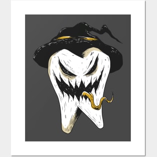 scary tooth Posters and Art